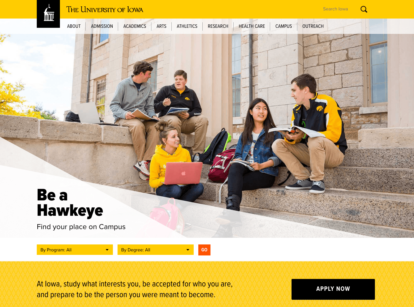 University of Iowa Home Page Redesign Version 2
